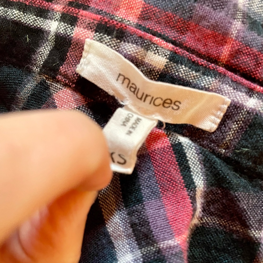 Maurice XS Soft Plaid Button Up - Picture 4 of 6